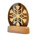 Miniatyrbilde 1 av 5: 3D Lys Julegaver Bordlamper Julenissen Pynt Til Julaften Snowflake