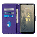 Miniatyrbillede 2 af 5: Til Nokia C31 4G Linjer Læder Business Telefon Cover Anti-drop Wallet Stand Flip Case Purple
