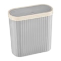 Pikkukuva 1 / 5: Soikea roskakori kapea jäteastia roskasäiliö keittiön roskakori pyykkitupaan aurinkohuoneeseen autotalliin kotiin grey S