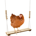 Pikkukuva 1 / 5: Chicken Swing Toy For Coop Natural Safe Puiset tarvikkeet . Suuret kestävät ahventikkaat siipikarjalle juoksevat kukkot kanat poikaset Lemmikkipapuukaijat ara Entertai
