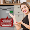 Miniatyrbild 2 av 4: Ren Smutsig Skylt Diskmaskin Magnet Slider Indikator Passar Alla Diskmaskiner Design
