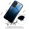 Pikkukuva 3 / 5: Samsung Galaxy A53 5g Naarmuuntumaton Suojakuori Gradientti Värikarkaistu lasi Takaosa + Pehmeä TPU Edge Phone case - Punainen/musta