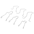 Miniatyrbillede 5 af 5: 5zhsfullkit 6stk Stålforlygte Forlygte Nærlys Forlygte Pære Fastholdelsesfjederklemme til H1/h3/h4/h7