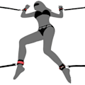 Pikkukuva 1 / 5: Seksilelut ja -pelit Bondage-setti Silmälappu Pehmeät ranteet ja nilkat