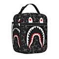 Pikkukuva 2 / 5: Hip Hop -kamuflaasinen Bape Shark -lounaskassi Lounaslaatikko Monitoiminen Uusiokäyttöinen Kevyt Lounaskassi Kantokassi Tytöille Pojille Teineille Aikuisten Lahjat-w33
