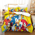 Miniatyrbild 1 av 5: Sonic D Täcke Set Spelkaraktärer Täcke Mikrofiber Täcke med Dragkedja för Barn Tonåringar Vuxna Enkelsäng