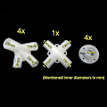 Miniatyrbillede 2 af 5: Reservedele til 3x3m Gazebo Markise Telt Fødder Hjørne Center Connector 25/19mm