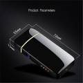 Miniatyrbillede 5 af 5: Elektrisk Vindtæt Metal Lighter Dobbelt Bue Flammeløs Plasma Genopladelig USB Lighter LED Strømvisning Berøringsfølsom Lighter Sort