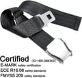 Bältesförlängare för flygplan, E4-certifierad, justerbar från 15,2 cm till 81,3 cm