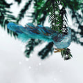 Miniatyrbillede 3 af 4: 12 tommer Påfugl Julepynt Glitter Fugleklips Julepynt Påfugl Turkis Påfugl Jul-3