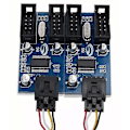 Miniatyrbild 4 av 5: 9pin Header 1 till 4 Splitter Port Multiplikator 30cm förlängningskabel