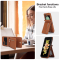 Miniatyrbilde 4 av 5: Z Flip 5 Lommebok Etui, Crossbody Glidelås Lær Stativ Etui For Samsung Galaxy Z Flip 5 Med Kortholder Purple