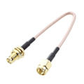 Pikkukuva 1 / 4: Sma-uros naar Sma-mannelijke F / M-antenneverbindingskabeladapter Zwart + Goud