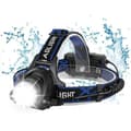 Hodelykt, Oppladbar LED-lampe, 10000LM Hodelykt med 3 lamper