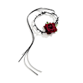 Miniatyrbillede 1 af 5: Boho Tornet Blomster Krave Choker Halskæde Blød Flannel Blomster Kravat Halskæde