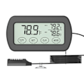 Miniatyrbild 1 av 5: Reptil Pet Box Inkubator Äggkläckningstermometer Hygrometer med porbe + pekskärm + larmfunktion + max min display