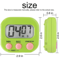 Miniatyrbilde 2 av 5: Yaju Kitchen Timer Digital Cooking Timer Magnetiske timere for matlaging Stor LCD-skjerm Høyalarm Uttrekkbart stativ og krok og magnetisk bakside (gre
