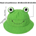 Miniatyrbild 2 av 5: Plush Grodhatt - Grön Packbar Bucket Hat För Höst Och Vinter