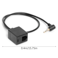 Miniatyrbillede 4 af 4: Forlængerkabel Adapter 2,5 mm Hanstik Til Rj9 4p4c Hun Konverter Ledning