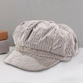 Pikkukuva 3 / 5: Visiiri Baretti Cap Retro Brittityyli huipulla 8 paneeli kylmää kestävä vakosametti Naisten kahdeksankulmainen sanomalehtipoika cabbie maalari hattu Camel