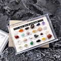 Miniatyrbillede 2 af 2: 24 stk. Healing Krystaller Sæt til Begyndere, Chakra Krystaller Kit 7 Chakra Sten Sæt, Sort Turmalin Krystaller