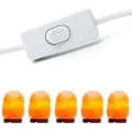 Miniatyrbilde 5 av 5: Kabel for saltlampe med bryter - E14-1.8 M - Sokkel for saltlampe, hvit (lavpris salg)