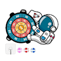 Miniatyrbilde 1 av 5: 1 Sett Tegneserie Klebrig Mål Ball Leker Dart Dartbrett Leketøy Klebrig Dart Ball Leketøy Klebrig Ball Leketøy Rask Space model