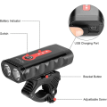 Miniatyrbillede 3 af 5: Cykellygte, Kraftig 2400 Lumen, 4400mah, Cykellygte Forlygte USB Genopladelig LED Forlygte Lampe, 4 Lystilstande, Vandtæt Ip65 Til Camping