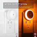 Miniatyrbilde 3 av 6: Amber Nattlys, Smart Lyssensor, LED Nattlys Plugg i Vegg, Diffust Lys, Energieffektiv, for Soverom, Bad, Kjøkken, Barnerom