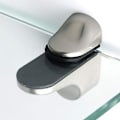 Miniatyrbild 4 av 5: 2-pack Justerbara Glashyllfästen Glasklämmor Väggmontering Badrum Flytande Hyllfästen För Glas 3-21mm Tjocklek Borstad Rostfritt Stål Finish