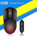 Miniatyrbilde 2 av 2: Vinter Ergonomisk oppvarmet kablet USB-mus med ledning Plug & Play-kompatibel med hjemmekontor