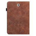Miniatyrbild 2 av 4: För Samsung Galaxy Tab S2 9.7 T810/t815 Spetsblompräglingsmönster Horisontellt case med hållare & kortplatser & plånbok & fotoram Brown