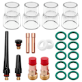 Miniatyrbild 2 av 5: 23st Tig Stubby Gaslins 17gl332 3/32tum & 12 Kopp & Tig Gaslins Aluminiumoxid Munstycks Kit För Db 17/18/