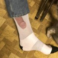 Miniatyrbillede 2 af 2: Voksne Sjove Mønstre Vinterstrømper Jul Afslappede Midt-læg Strømper Til Mænd Kvinder Black And White Gray