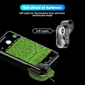 Miniatyrbillede 4 af 6: 100x mini mikroskop, egnet til smartphone kamera, bærbar LED-belysningslinse med USB-ladekabel.