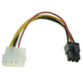 Pikkukuva 2 / 2: 4-nastainen Molex - 6-nastainen PCI-Express PCIE -näytönohjaimen virtamuunninadapterikaapeli