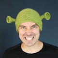 Miniatyrbillede 1 af 2: Monster Shrek Vinterstrikket Beaniehue Nyhed Uld Sjov Hue Jul