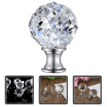 Miniatyrbilde 4 av 4: Krystall Dekor Glass Lampe Toppstykke Taklampehette Dekorativ Lampe Toppstykke Lampeskjermer Gulvlamper