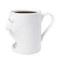 Miniatyrbild 1 av 5: Kaffekopp Stilfull Keramisk Tekopp med Kexhållare Kreativ Ansiktsform Vattenkopp för Hemmakontor
