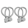 Miniatyrbillede 2 af 5: Stk. Stærke magnetiske gardinbindebånd Bagspændeclips Holdere grey 2PCS