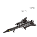 Miniatyrbillede 4 af 6: WW2 Militær Model SR-71 Blackbird Rekognosceringsfly Byggeklodser Brikker Legetøj Gaver