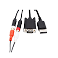 Pikkukuva 3 / 5: VGA-näyttö ja RCA-ääni + 3,5 mm:n 2-uros RCA -sovitin konsolilisävarusteet