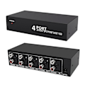 Pikkukuva 2 / 5: Audio Splitter 1 in 4 Out RCA L/R Aux Stereo Audio Splitter 1X4 Audio Distributer PC DVD Speake
