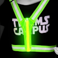 Miniatyrbillede 2 af 4: LED Refleksvest Løbeudstyr, USB Genopladelig Lysende Løbevest Bryst til Løbere Nattevandring (FMY)