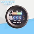 Miniatyrbild 4 av 5: Rund LED Digital Batterimätare Urladdningsindikator Timräknare Laddningsstatus