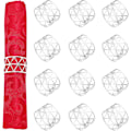 Miniatyrbilde 1 av 5: Hule Serviettringer, Gull Serviettringer Sett, Delikat Serviettringer Bulk For Bryllup Bursdagsfest Bankett Dekor Silver 12pcs
