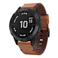 Miniatyrbillede 3 af 3: Ægte Læder Urrem Hurtig Udskiftelig Håndledsrem Erstatning Til Garmin Fenix 5/5plus/6/6 Pro/forerunner935 945/instinct Smart Watch