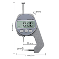 Miniatyrbillede 4 af 5: 0,01 mm Digital Tykkelsesmåler Elektronisk Mikrometer 0-10 mm Rækkevidde Legering