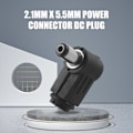 Pikkukuva 5 / 5: 10x 2,1 mm x 5,5 mm urosliitin suorakulmainen L DC-virtaliitin