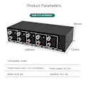 Pikkukuva 5 / 5: Audio Splitter 1 in 4 Out RCA L/R Aux Stereo Audio Splitter 1X4 Audio Distributer PC DVD Speake
